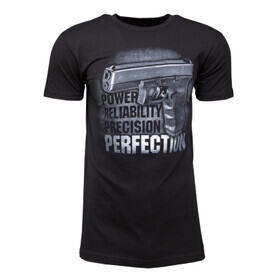 Glock 17 Perfection Short Sleeve T-Shirt with Glock 17 graphic on the front